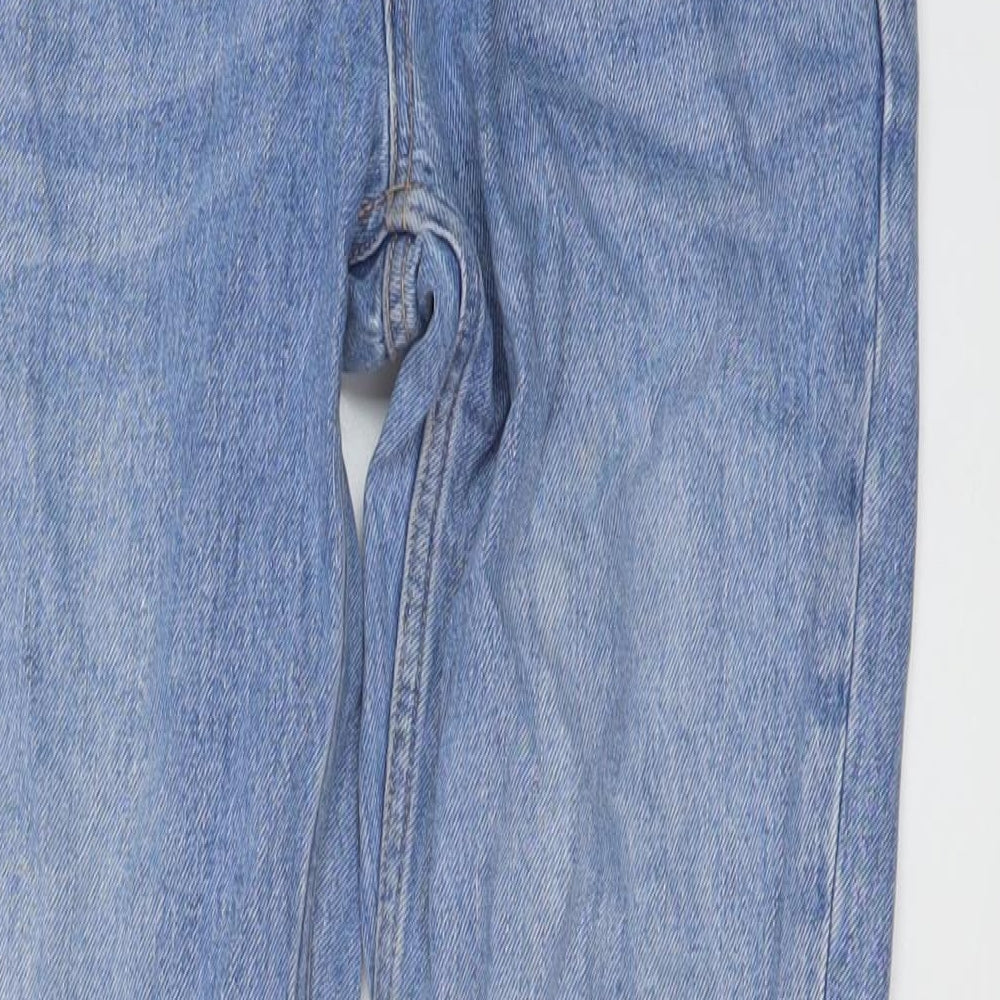 Topshop Womens Blue Cotton Mom Jeans Size 26 in L31 in Regular