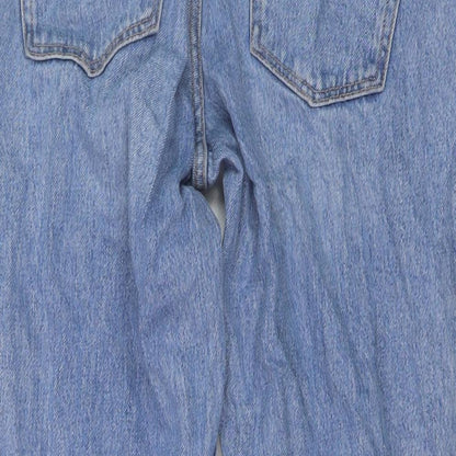 Topshop Womens Blue Cotton Mom Jeans Size 26 in L31 in Regular