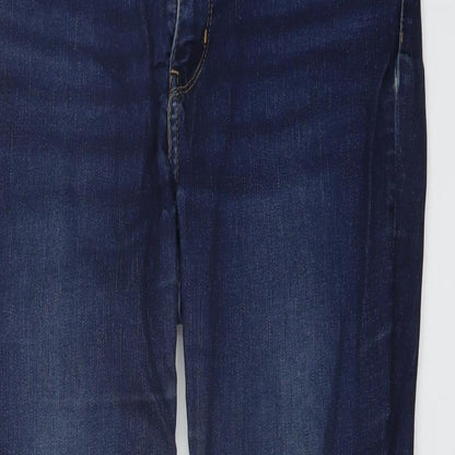 Levi's Womens Blue Cotton Skinny Jeans Size 31 in L30 in Regular Button