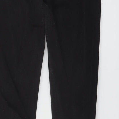 Denim & Co. Womens Black Cotton Skinny Jeans Size 14 L28 in Regular Button