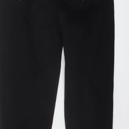 Denim & Co. Womens Black Cotton Skinny Jeans Size 8 L27 in Regular Button