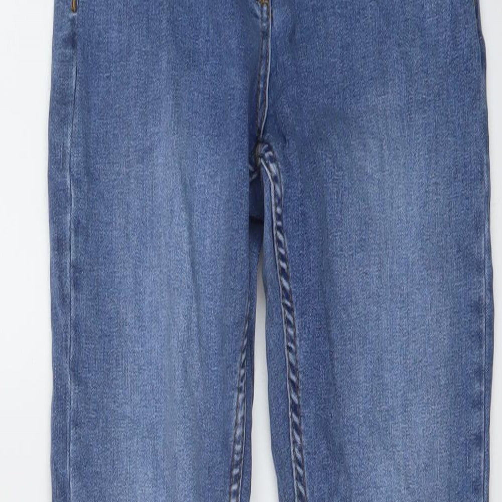 Oasis Womens Blue Cotton Skinny Jeans Size 8 L30 in Regular Button