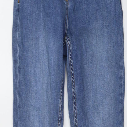 Oasis Womens Blue Cotton Skinny Jeans Size 8 L30 in Regular Button