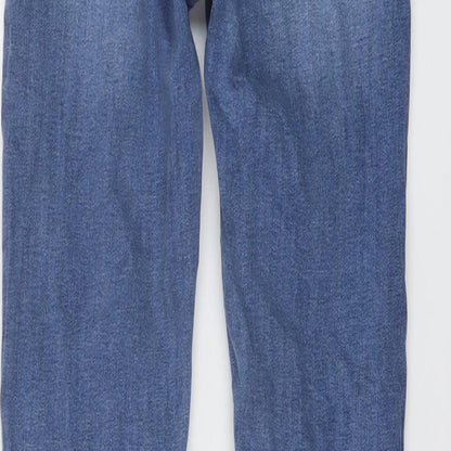 Oasis Womens Blue Cotton Skinny Jeans Size 8 L30 in Regular Button