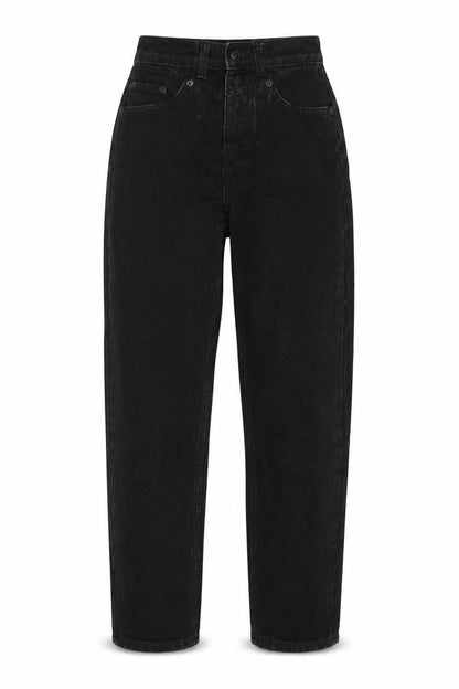 Womens UK Size 4 Pull&Bear Regular Fit Mom Black Jeans