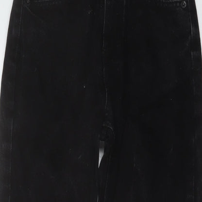 Pull&Bear Womens Black Cotton Mom Jeans Size 4 L27 in Regular Button