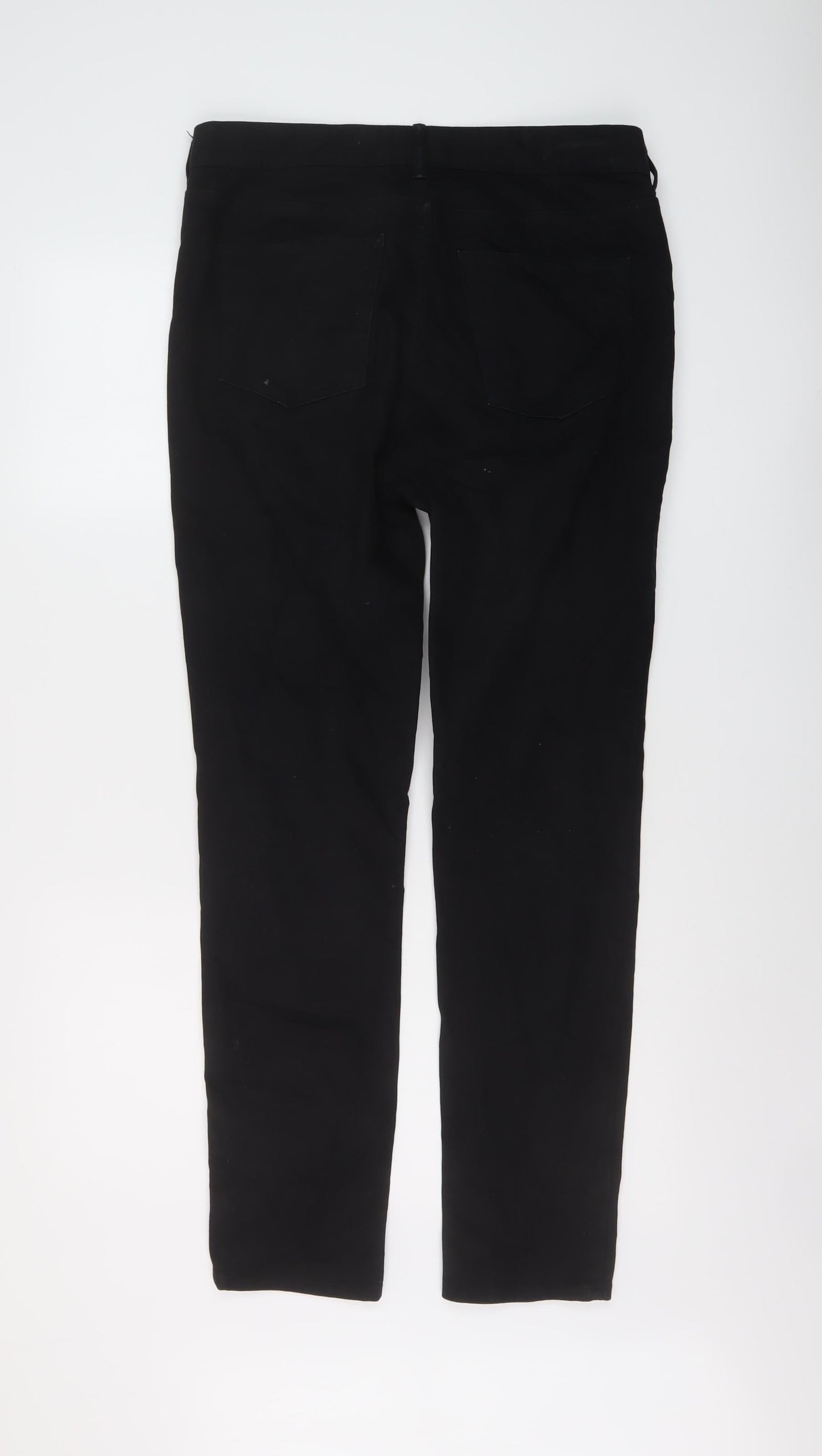 H&M Mens Black Cotton Straight Jeans Size 31 in L30 in Regular Button