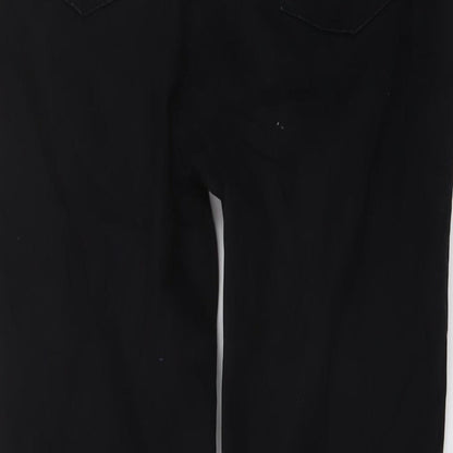H&M Mens Black Cotton Straight Jeans Size 31 in L30 in Regular Button