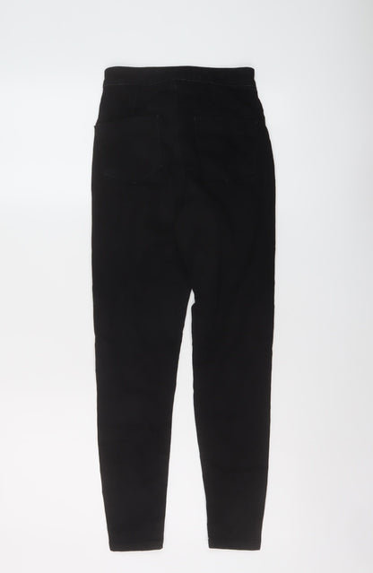 Dorothy Perkins Womens Black Cotton Skinny Jeans Size 6 L26 in Regular Button