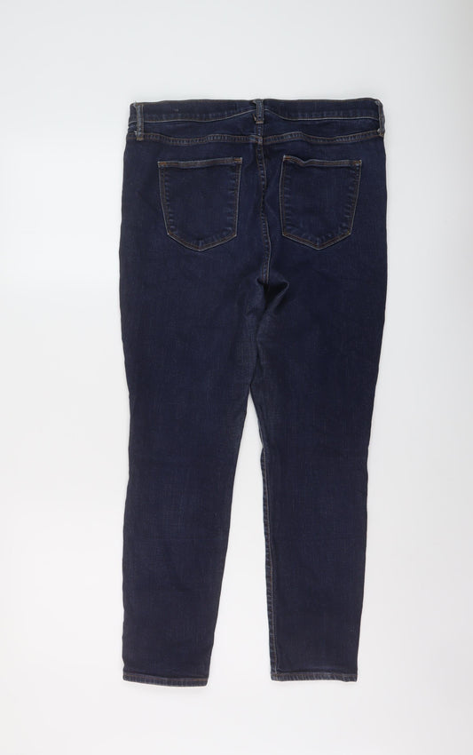 Gap Womens Blue Cotton Skinny Jeans Size 30 in L26 in Regular Button