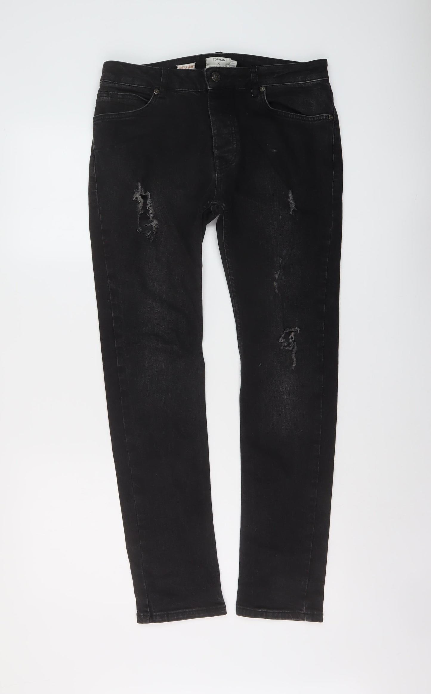 Womens UK Size 32 in Topman Regular Fit Skinny Black Jeans