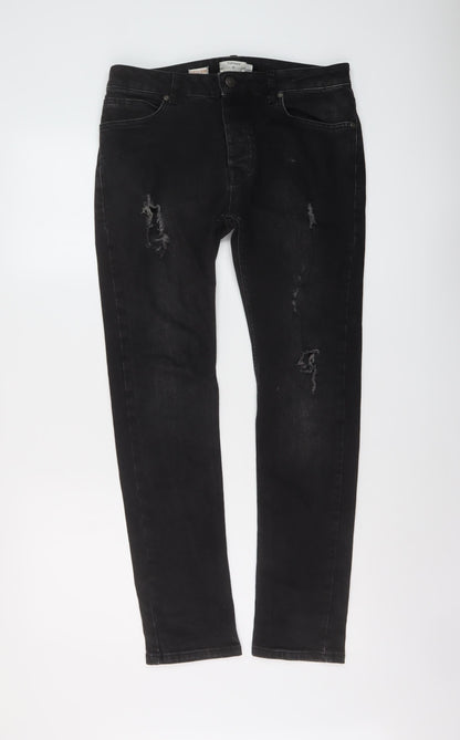 Womens UK Size 32 in Topman Regular Fit Skinny Black Jeans