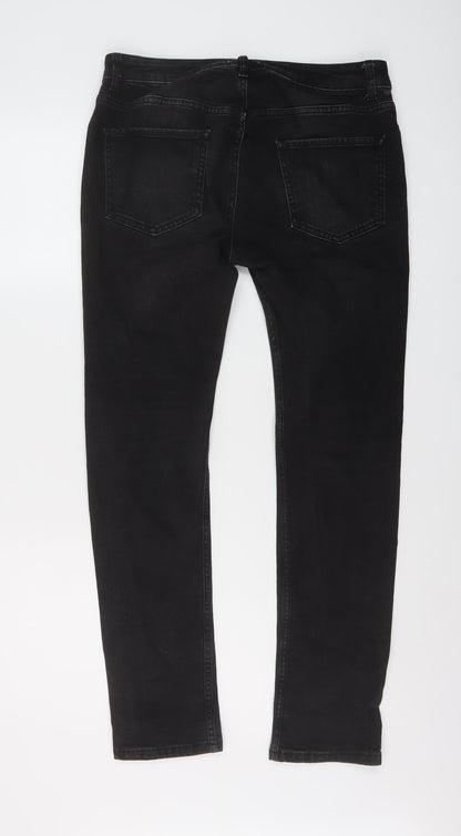 Womens UK Size 32 in Topman Regular Fit Skinny Black Jeans