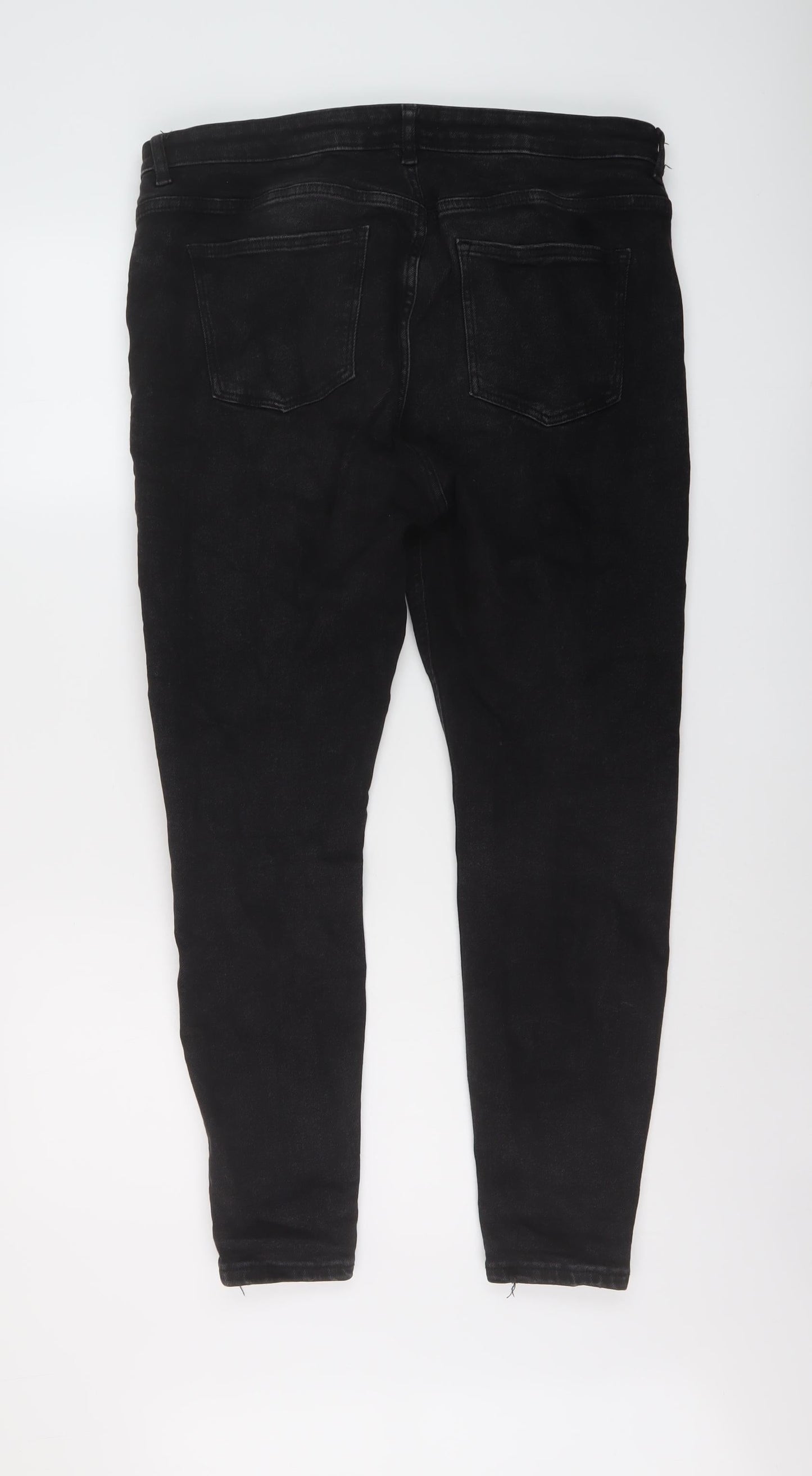 Denim & Co. Womens Beige Cotton Skinny Jeans Size 18 L27 in Regular Button