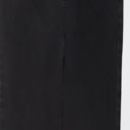 TU Womens Grey Cotton Skinny Jeans Size 14 L27 in Regular Button