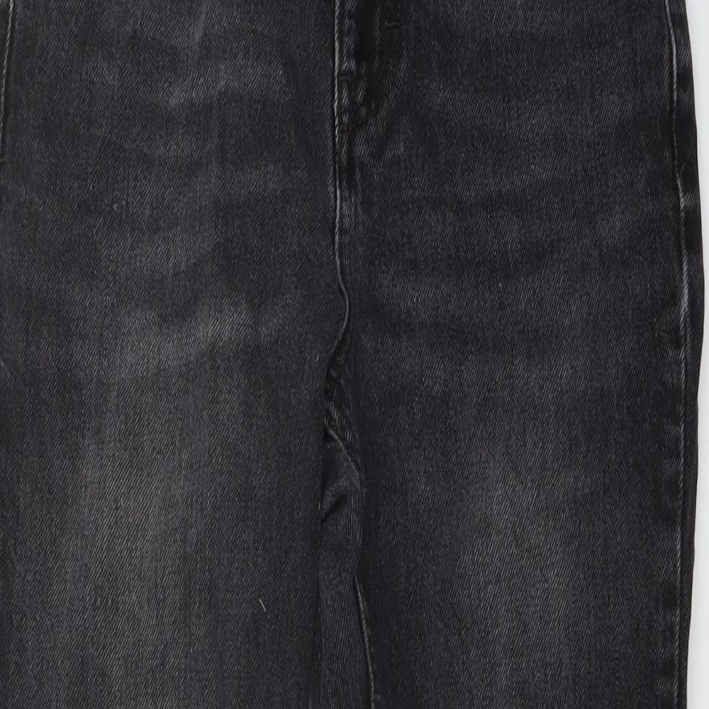 Topshop Womens Grey Cotton Mom Jeans Size 26 L26 in Regular Button