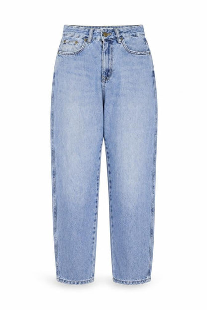 Pull&Bear Womens Blue Cotton Mom Jeans Size 6 L28 in Regular Button