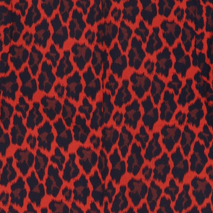 NEXT Womens Red Animal Print Cotton A-Line Size 10 Round Neck Zip