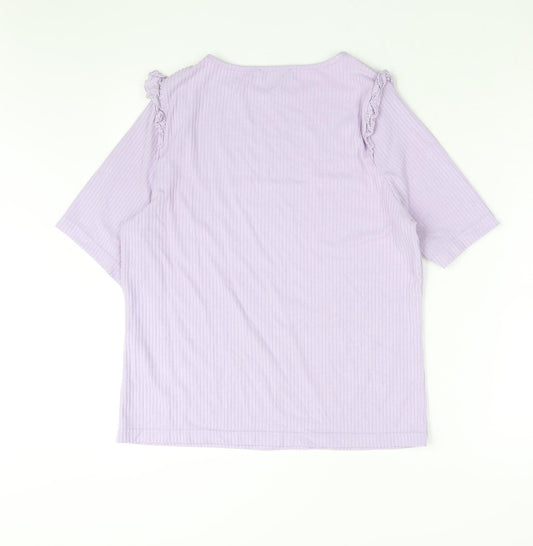 Womens UK Size 16 New Look Purple Basic Blouse