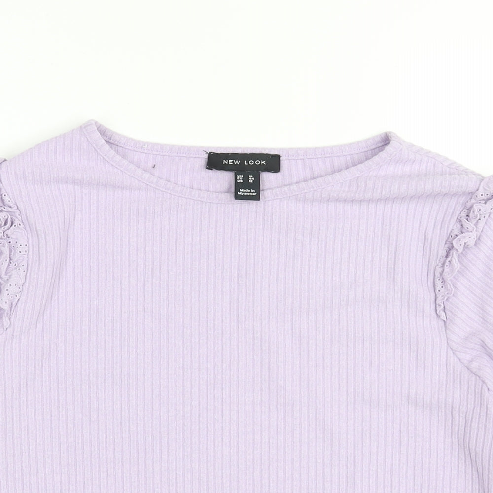 Womens UK Size 16 New Look Purple Basic Blouse