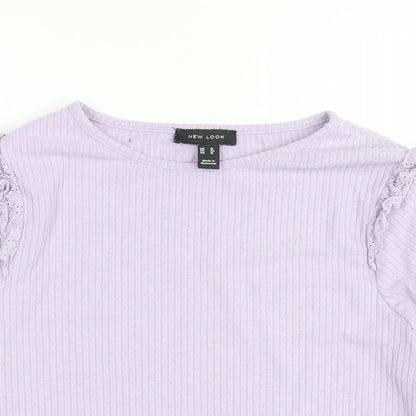 Womens UK Size 16 New Look Purple Basic Blouse