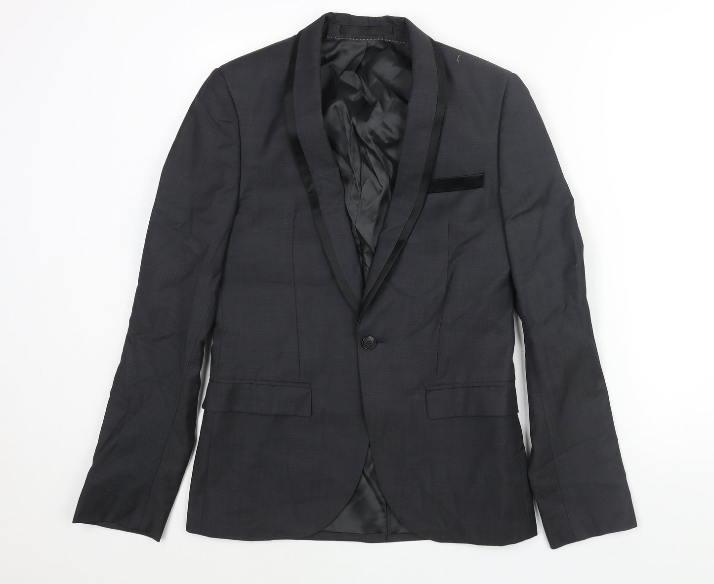 Mens UK Size 36 Topman Regular Grey Suit Jacket