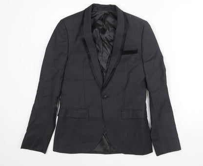 Mens UK Size 36 Topman Regular Grey Suit Jacket