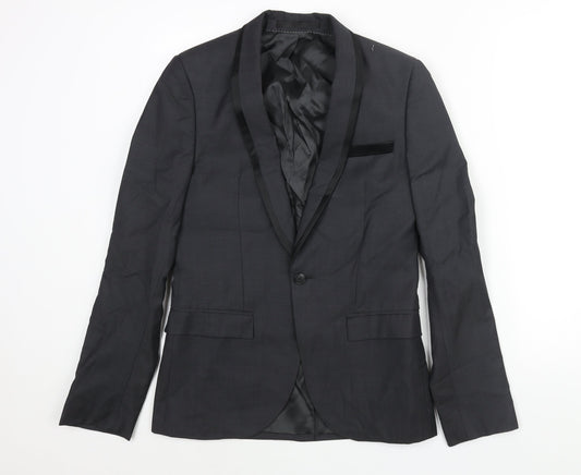 Mens UK Size 36 Topman Regular Grey Suit Jacket