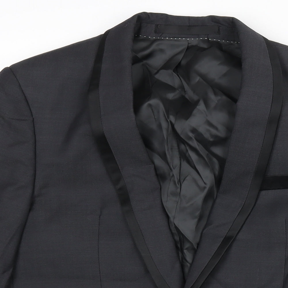 Mens UK Size 36 Topman Regular Grey Suit Jacket