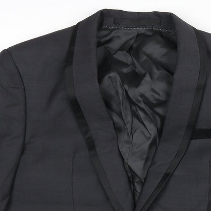 Mens UK Size 36 Topman Regular Grey Suit Jacket