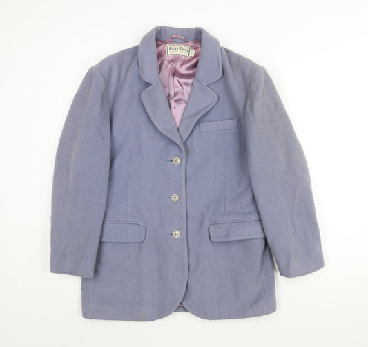 Part Two Womens Purple Jacket Blazer Size M Button - Vintage