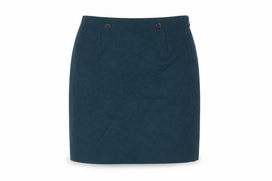 SKS Womens Blue Acrylic Straight & Pencil Skirt Size 28 in Zip - Button Detail