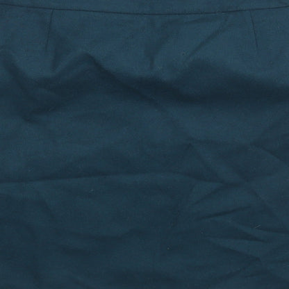 SKS Womens Blue Acrylic Straight & Pencil Skirt Size 28 in Zip - Button Detail