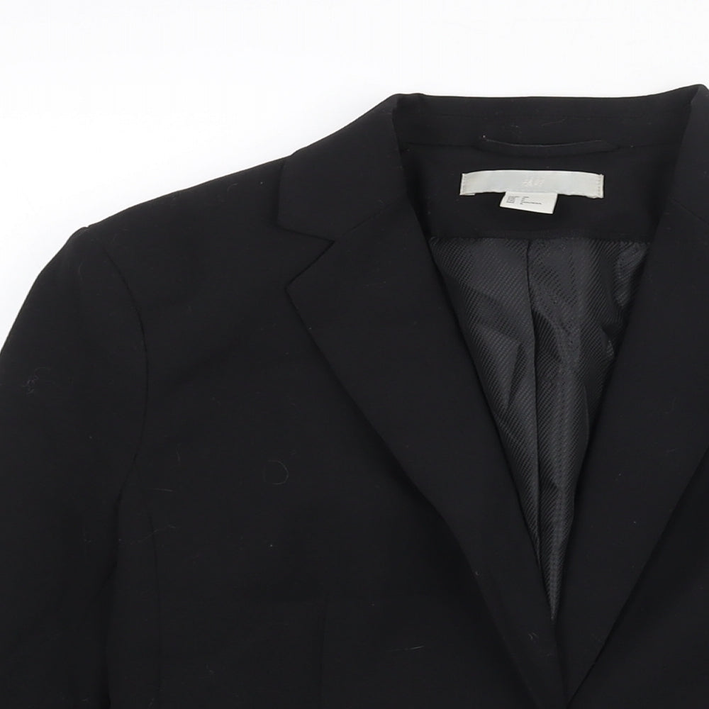 Womens UK Size 8 H&M Regular Black Suit Jacket