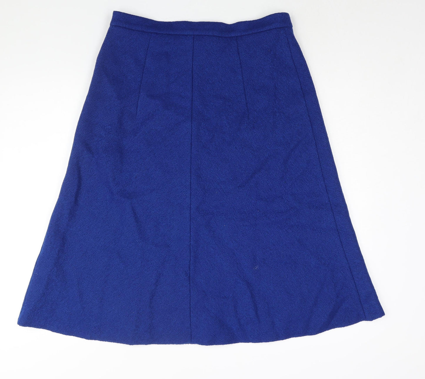 Per Una Womens Blue Wool A-Line Skirt Size 14 Zip