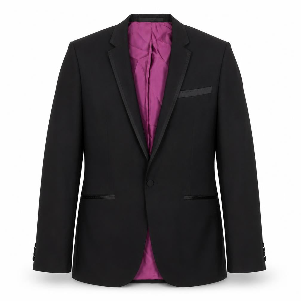 Mens UK Size 40 Marks and Spencer Regular Black Suit Tuxedo
