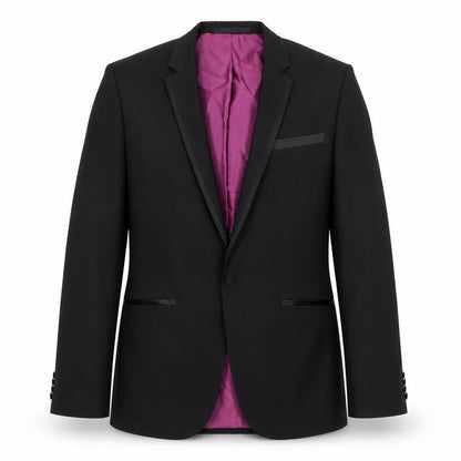 Mens UK Size 40 Marks and Spencer Regular Black Suit Tuxedo