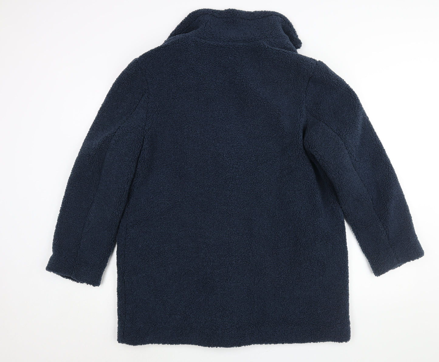 Damart Womens Blue Overcoat Coat Size 14 Snap