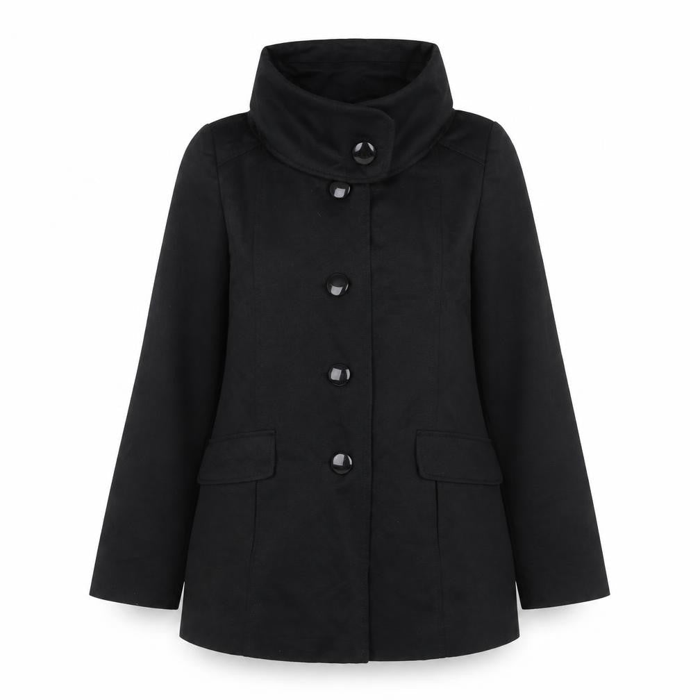 Womens UK Size 6 H&M Black Pea Coat