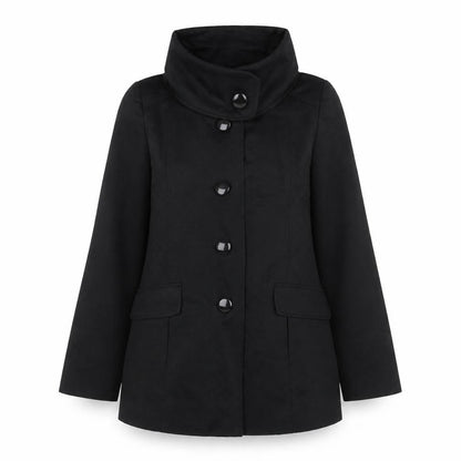 Womens UK Size 6 H&M Black Pea Coat