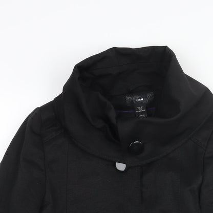 Womens UK Size 6 H&M Black Pea Coat