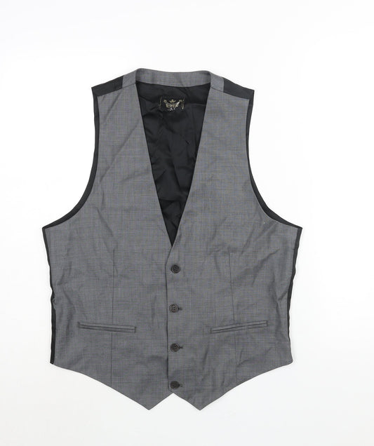 Mens UK Size M River Island Regular Grey Suit Jacket