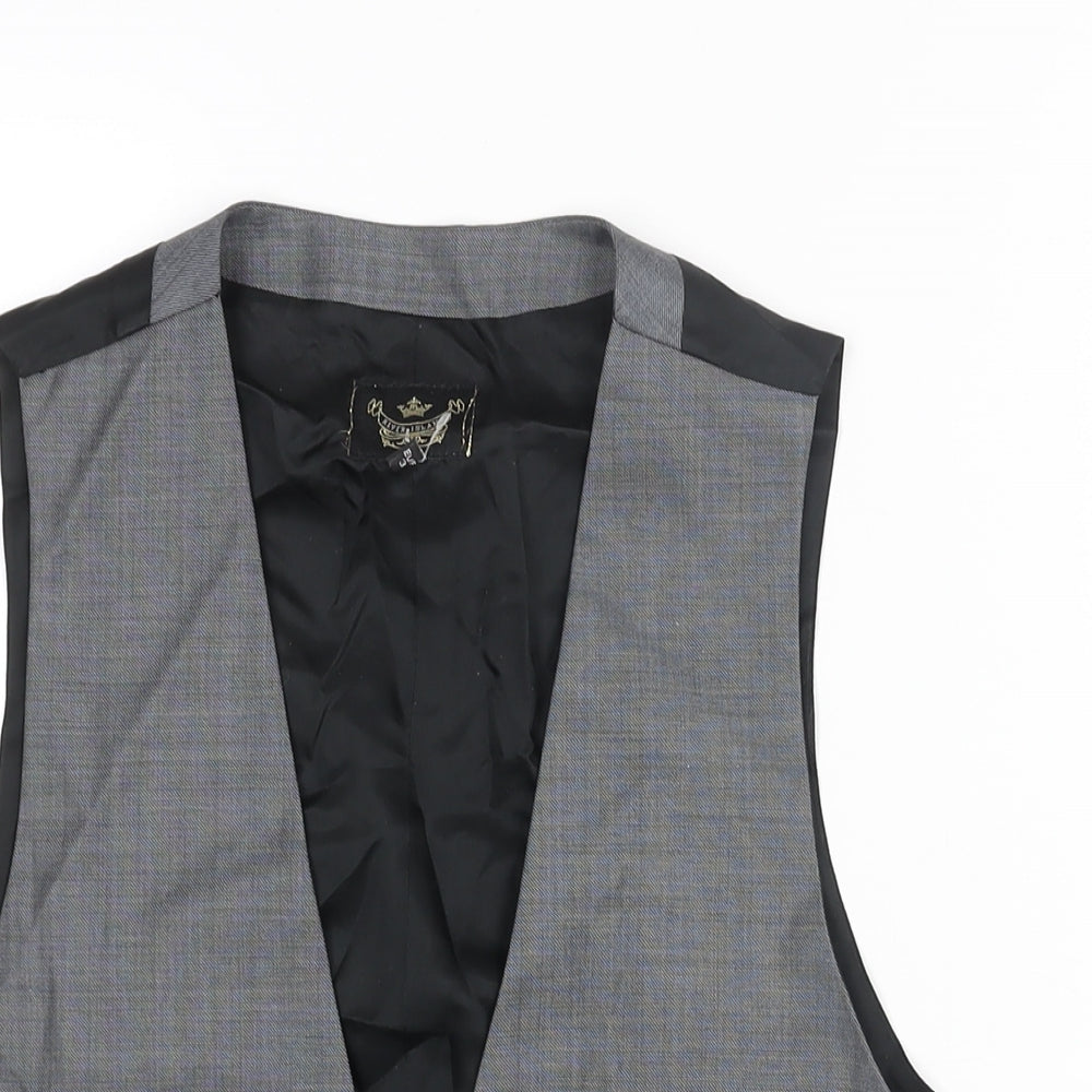 Mens UK Size M River Island Regular Grey Suit Jacket