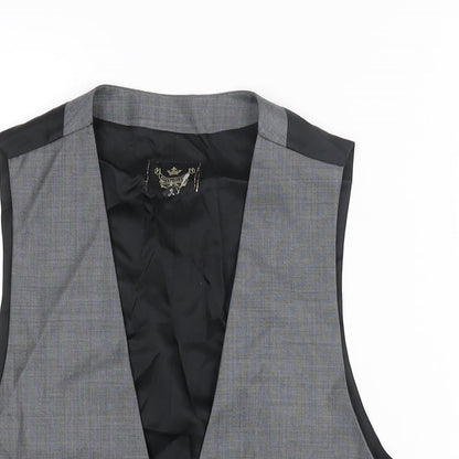 Mens UK Size M River Island Regular Grey Suit Jacket