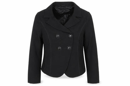 Hobs Womens Black Jacket Blazer Size 12 Button - Piping Detail