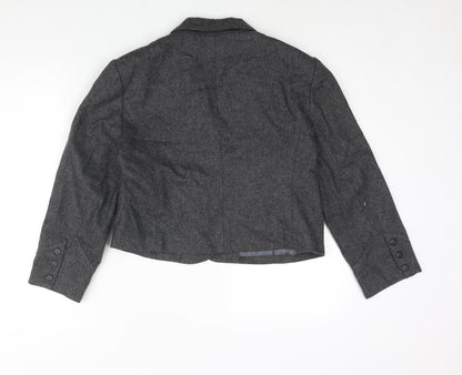 Viva You Womens Grey Jacket Size M Button