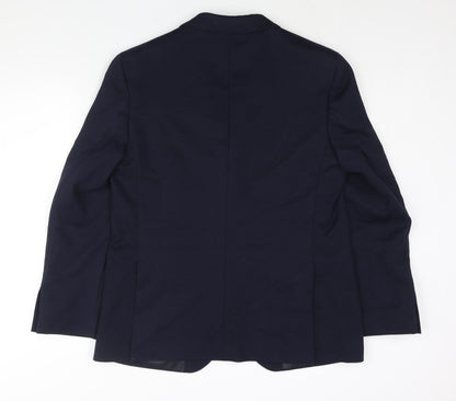 Marks and Spencer Mens Blue Polyamide Jacket Suit Jacket Size 42 Regular