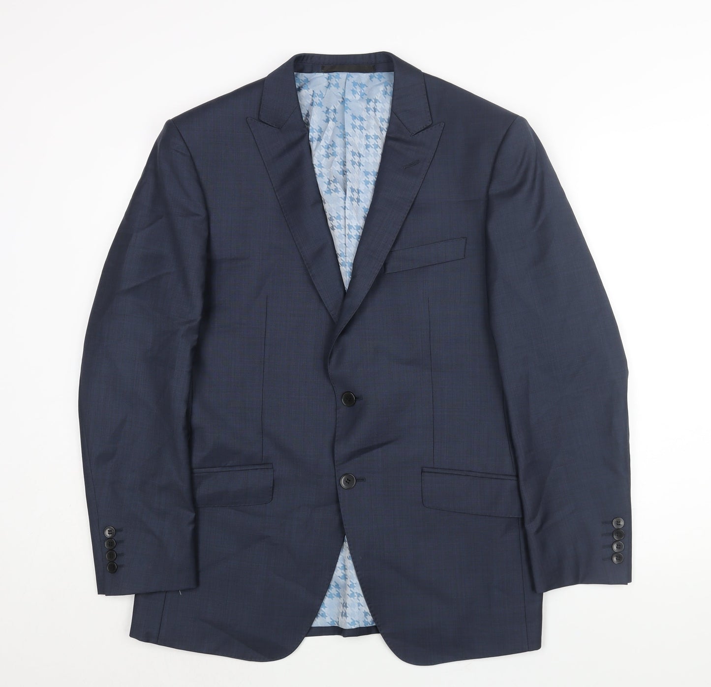 Autograph Mens Blue Wool Jacket Suit Jacket Size 38 Regular