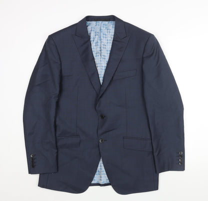 Autograph Mens Blue Wool Jacket Suit Jacket Size 38 Regular