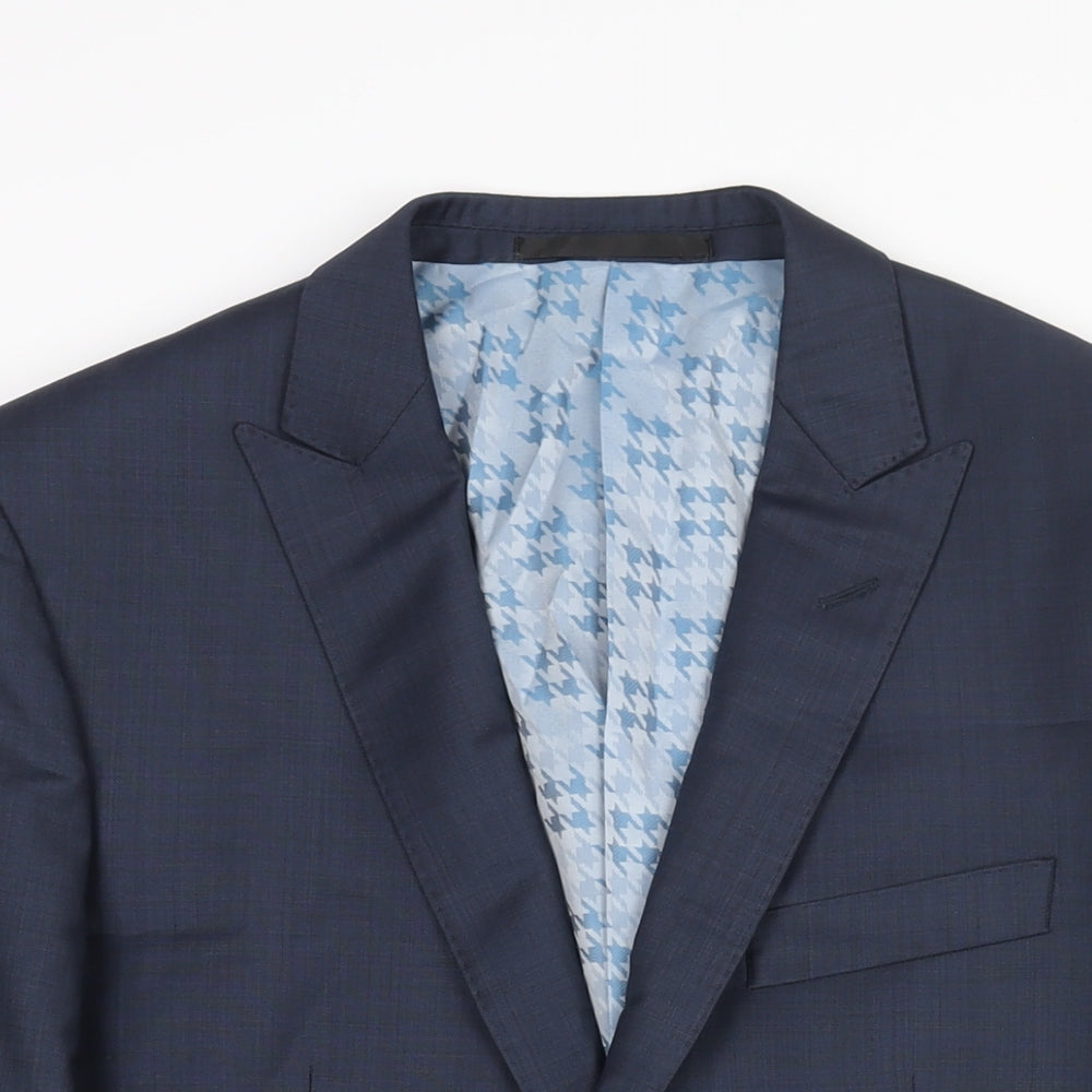 Autograph Mens Blue Wool Jacket Suit Jacket Size 38 Regular